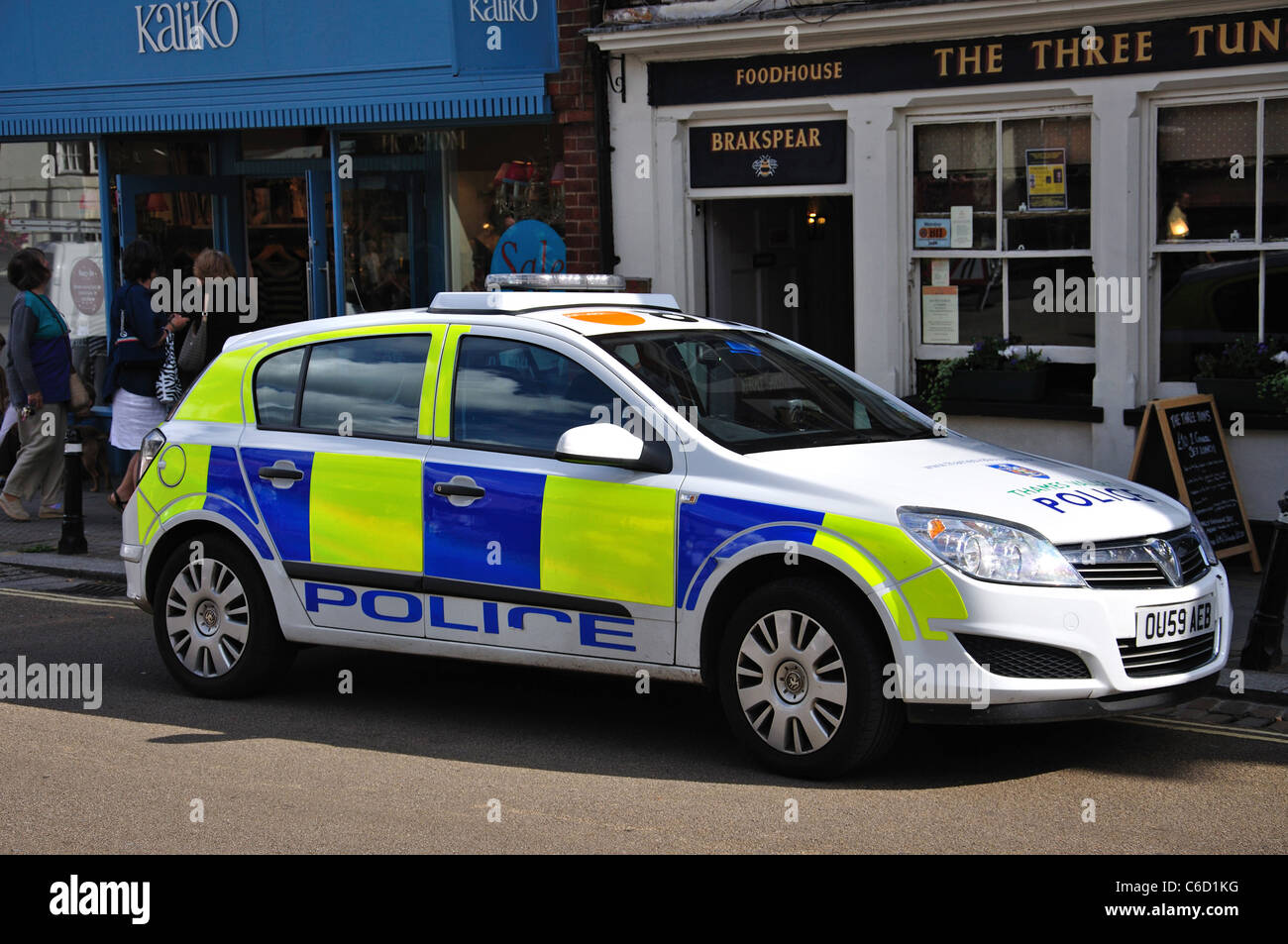 Police car parked in Market Place,