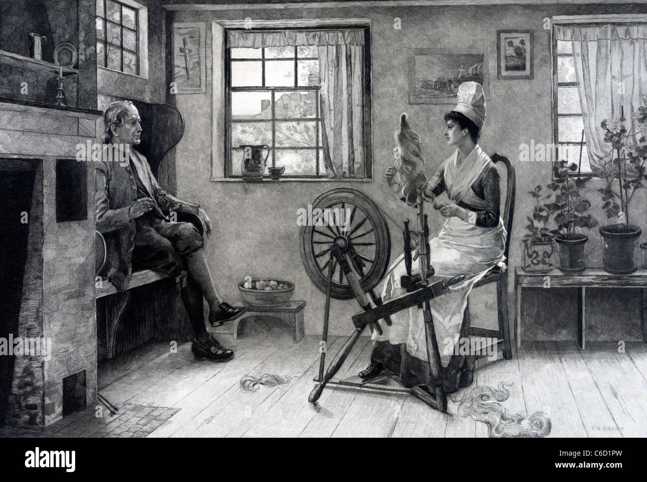 The home of Evangeline, circa 1887 Stock Photo Alamy