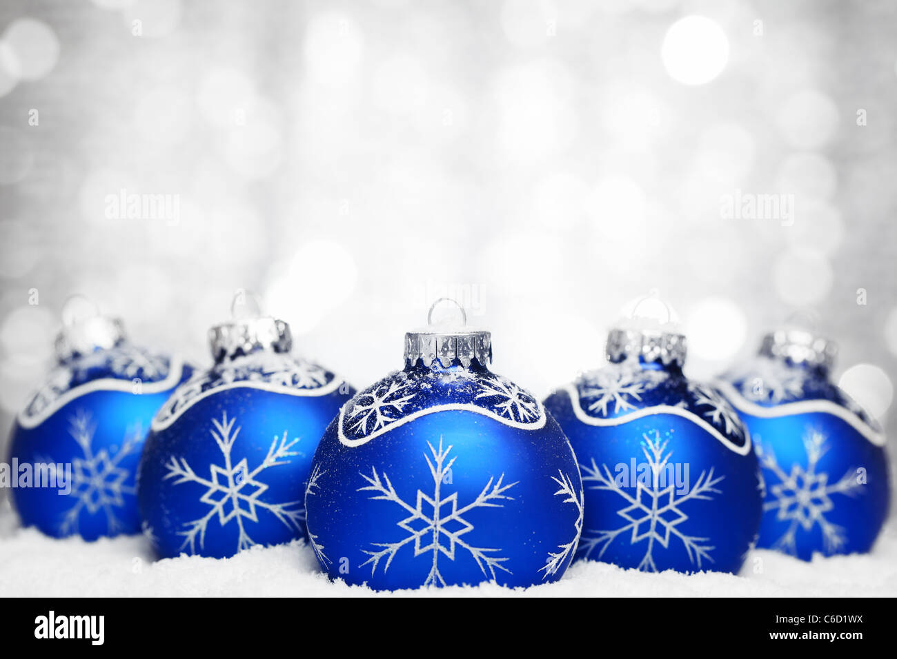 Christmas ball on abstract light background,Shallow Dof. Stock Photo