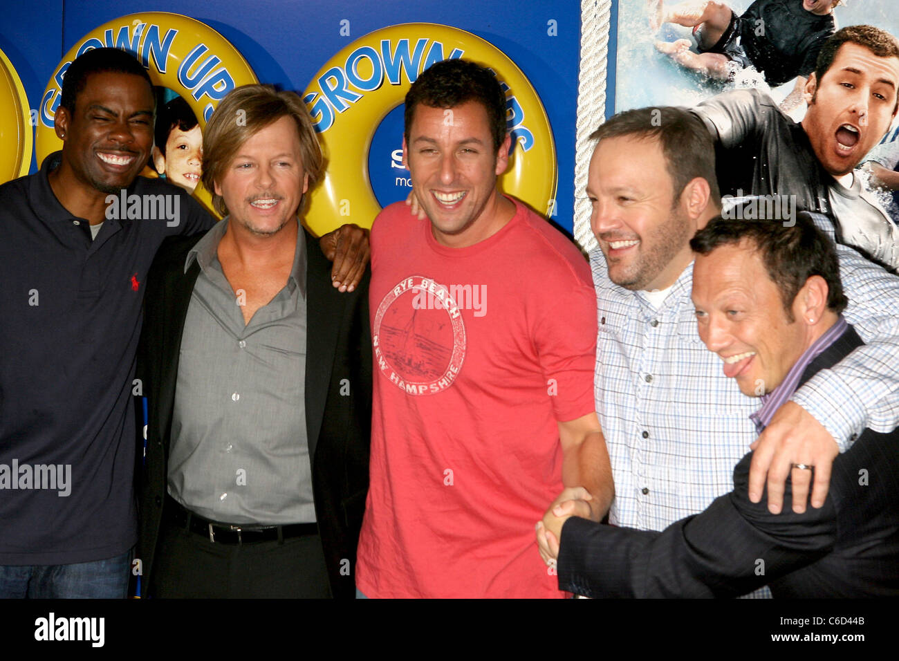Chris Rock, David Spade, Adam Sandler, Kevin James and Rob Schneider New  York premiere of 'Grown Ups' at the Ziegfeld Theatre Stock Photo - Alamy