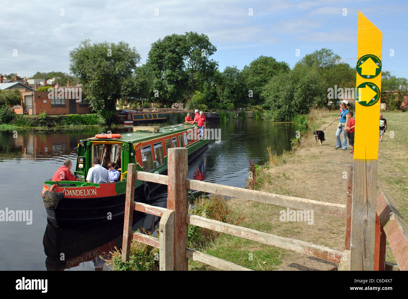 The River Soar at Mountsorrel, Leicestershire, England, UK Stock Photo