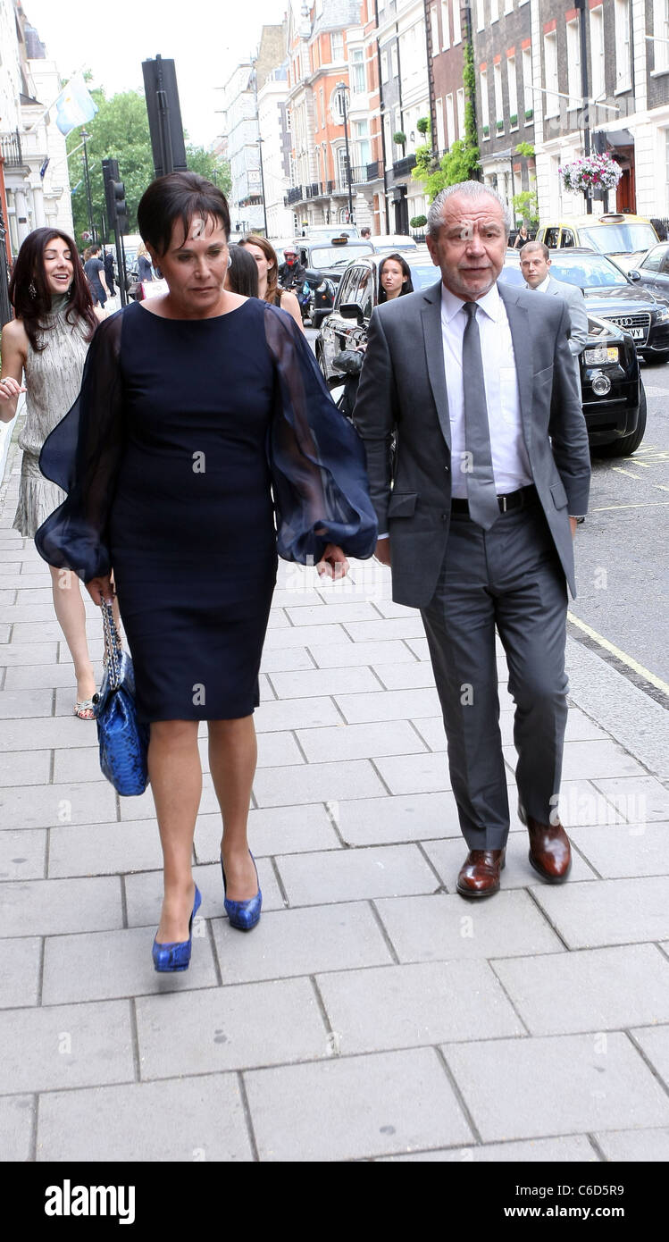 Ann Sugar and Alan Sugar arrive at Claridges Hotel London, England - 25 ...