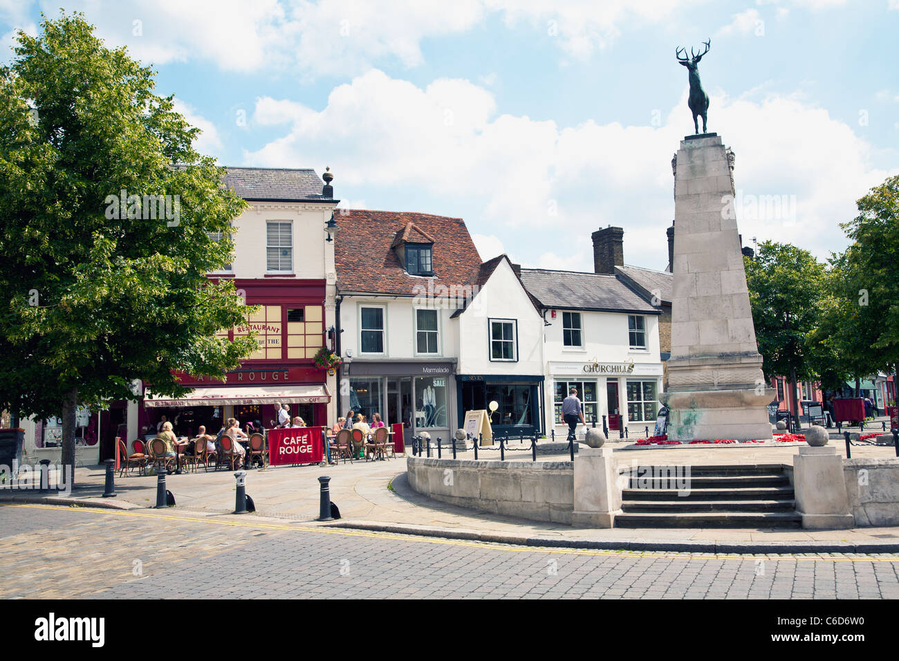 Parliament Square, Hertford Town Centre Stock Photo