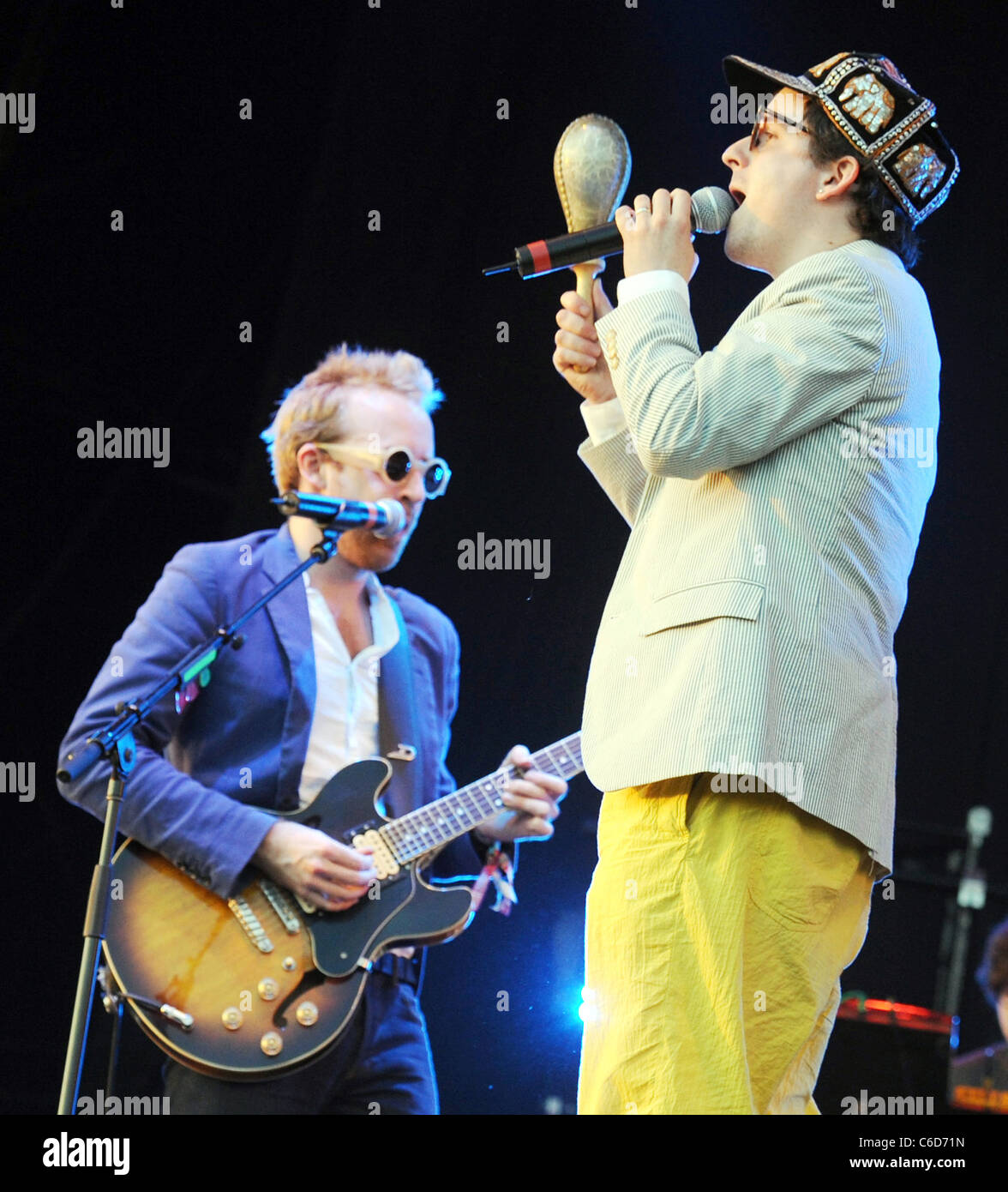 Hot Chip The 2010 Glastonbury Music Festival held at Worthy Farm in Pilton Day 3 Somerset