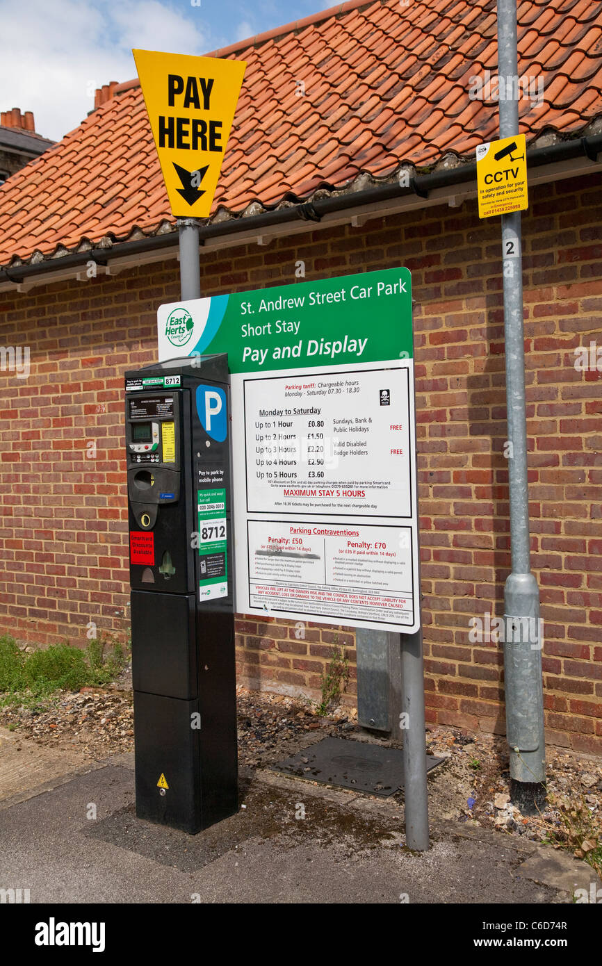 Pay and display car park Stock Photo Alamy