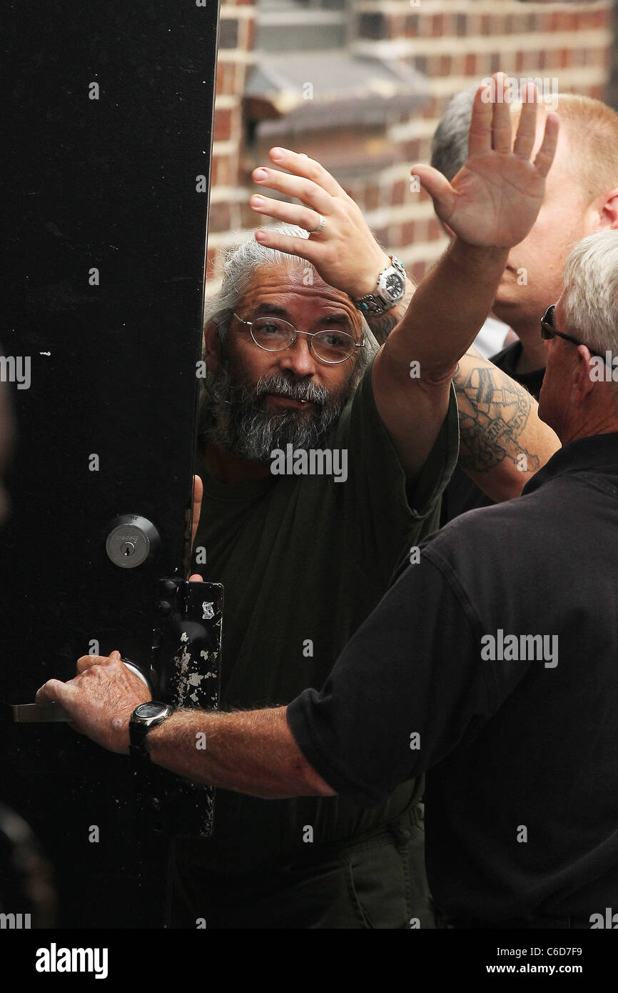 Gary Faulkner, aka 'Rocky Mountain Rambo' outside Ed Sullivan Theatre