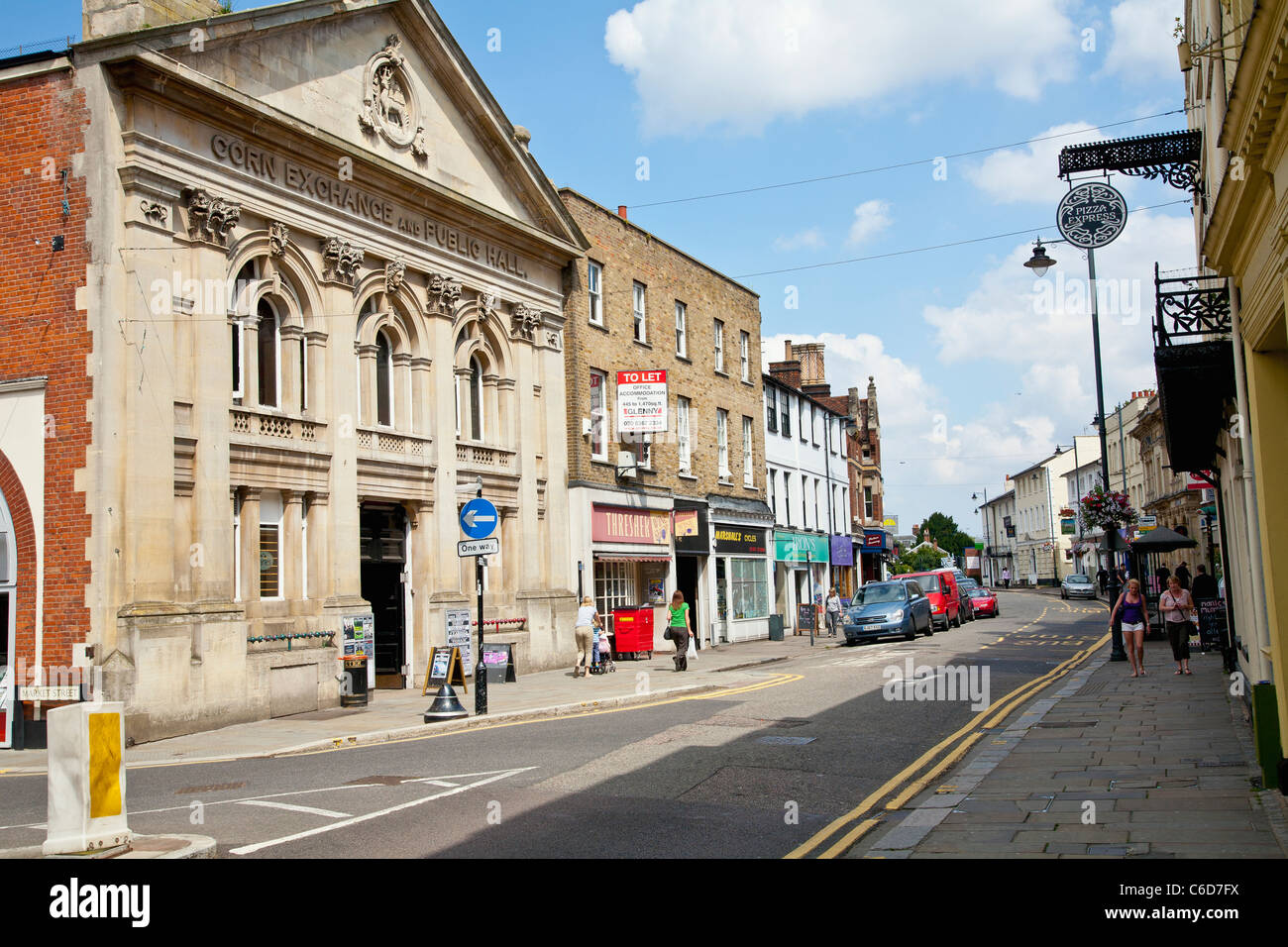 Corn exchange building in the county town of Hertford Stock Photo