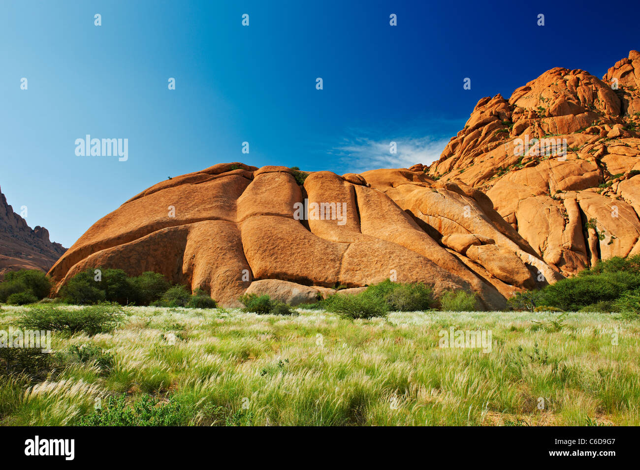 Spitzkoppe, mountain landscape of granite rocks, Matterhorn of Namibia, Namibia, Africa Stock Photo