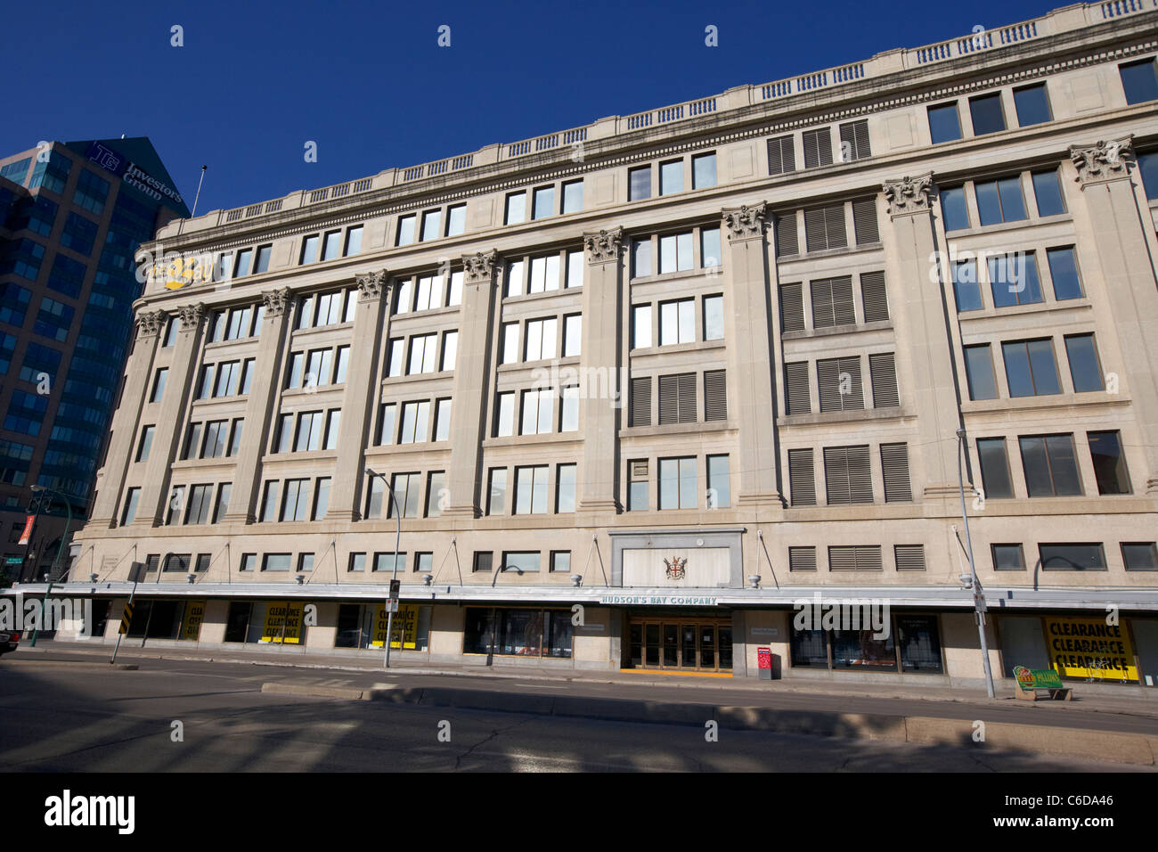 the bay hudson bay company department store building winnipeg manitoba