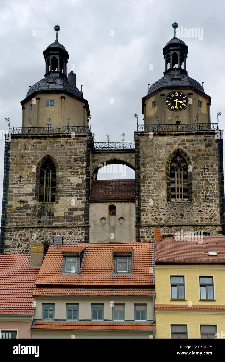 Stadtkirche zu Wittenberg, Stadt der Reformation; City of Reformation Stock Photo