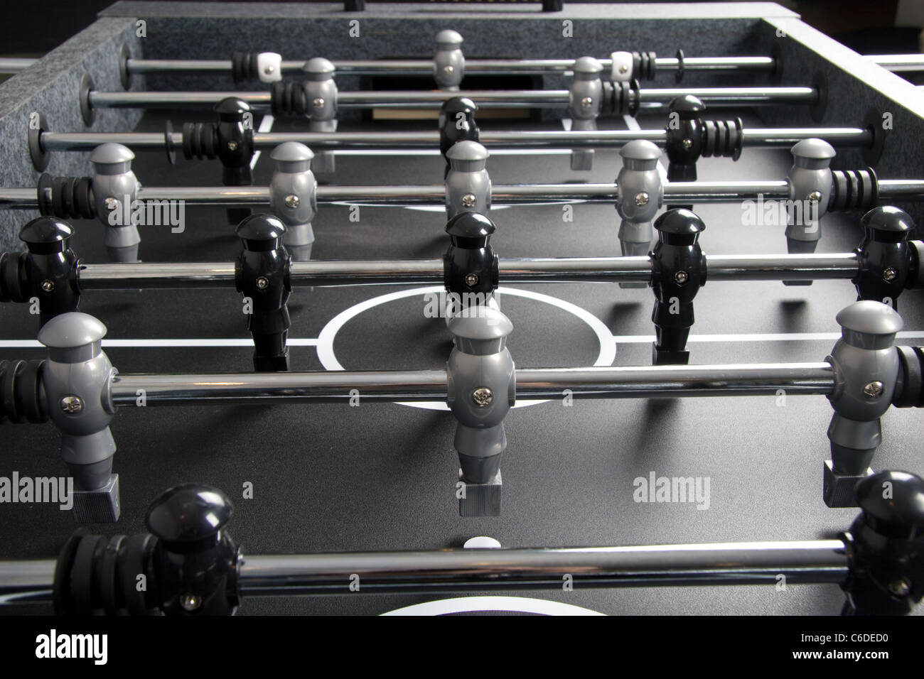 Football and billiard tables in the BilliardServiceBerlin Stock Photo