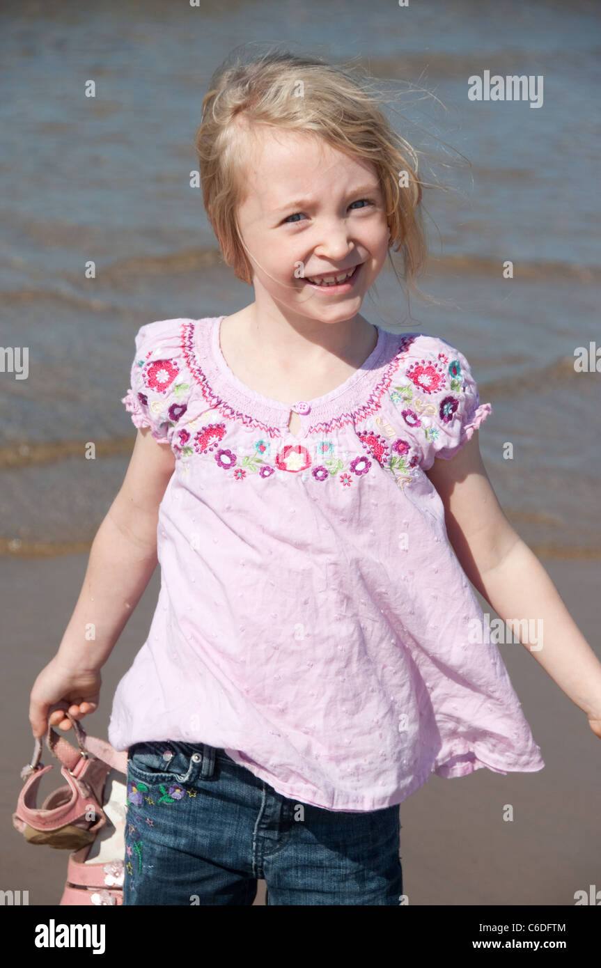 Feet year old girl sandals hi-res stock photography and images - Alamy
