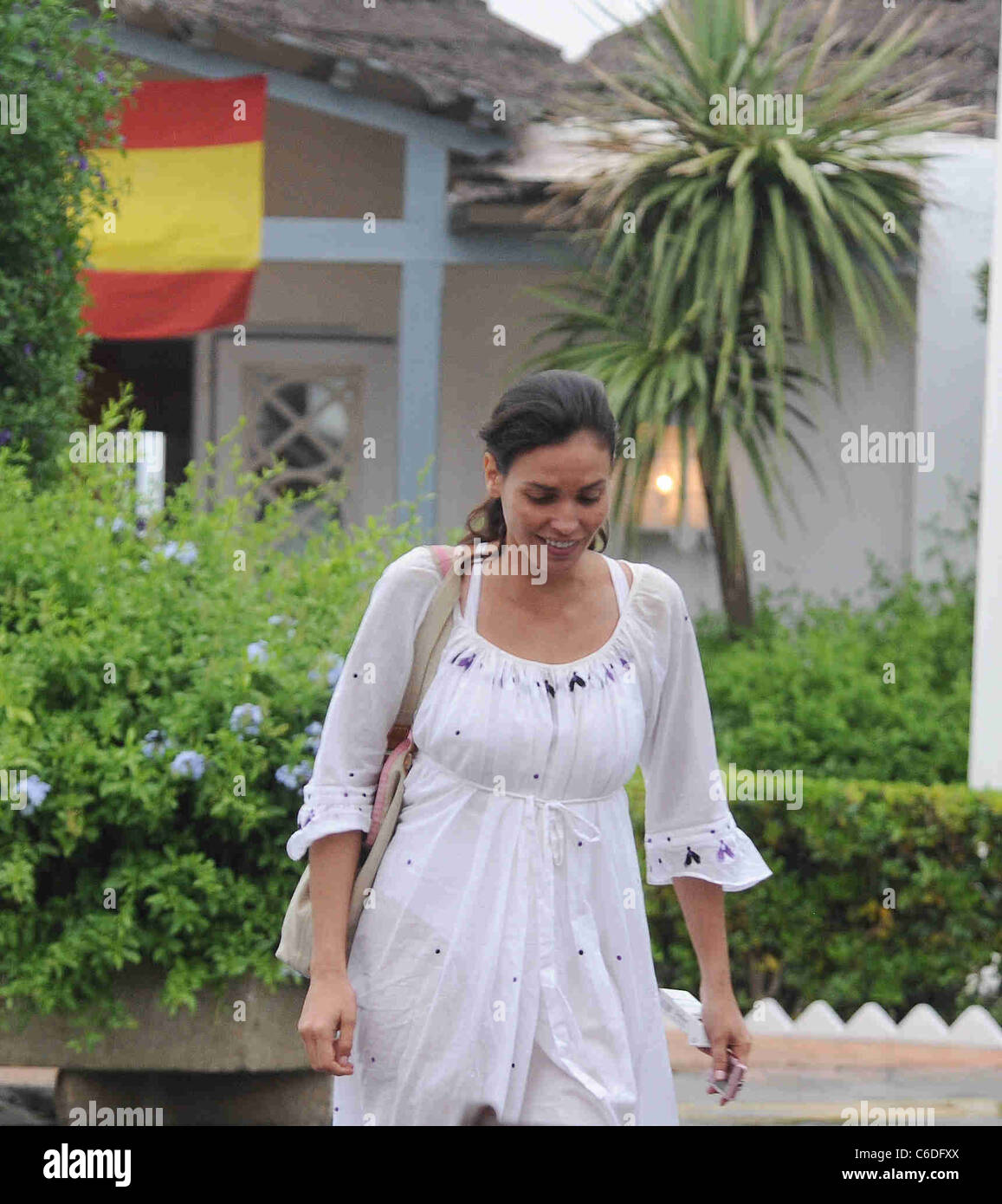 Supermodel Ines Sastre is seen vacationing in Sotogrande. Cadiz, Spain