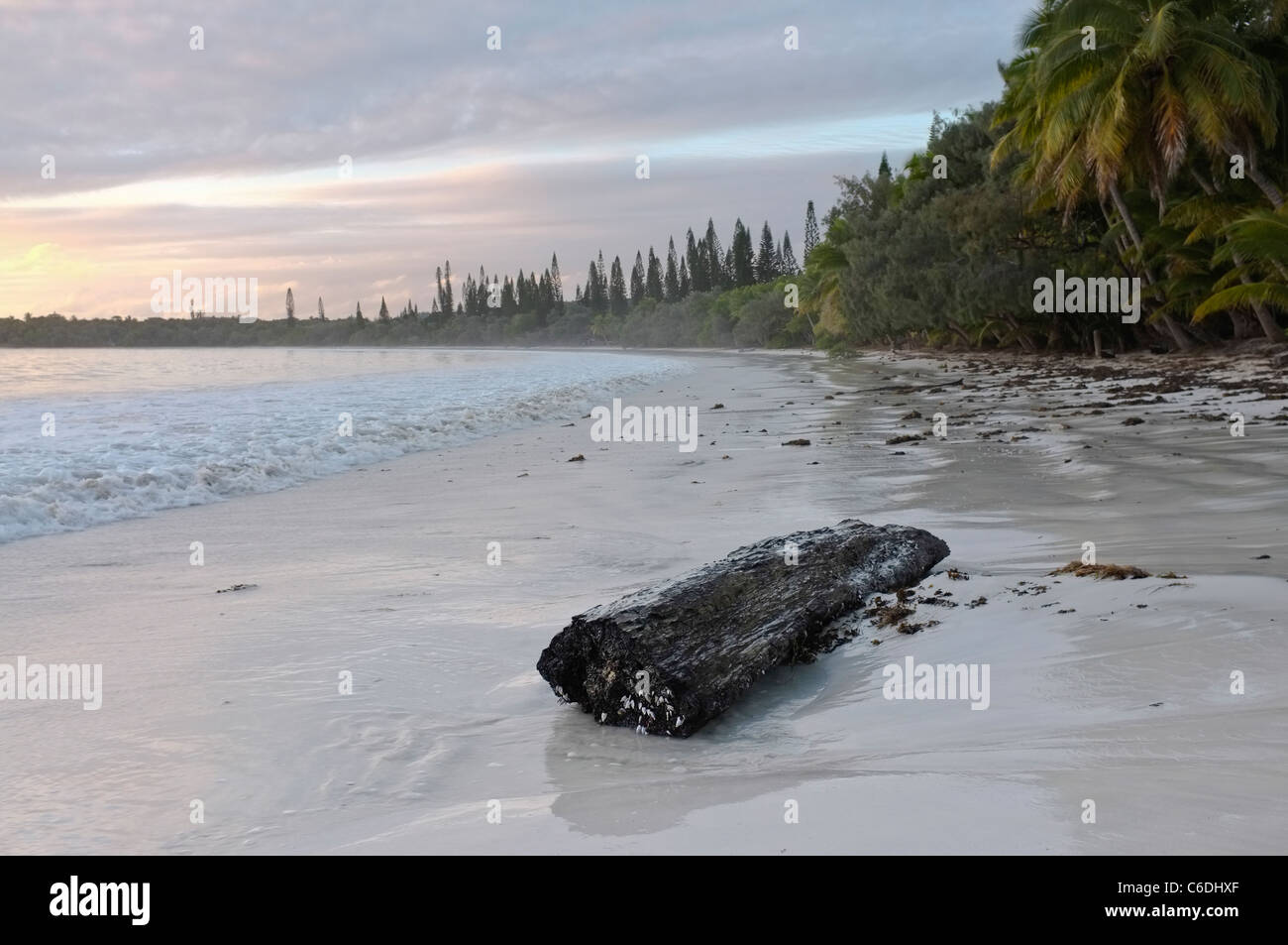 Kuto Beach at Dawn, Isle of Pines, New Caledonia Stock Photo