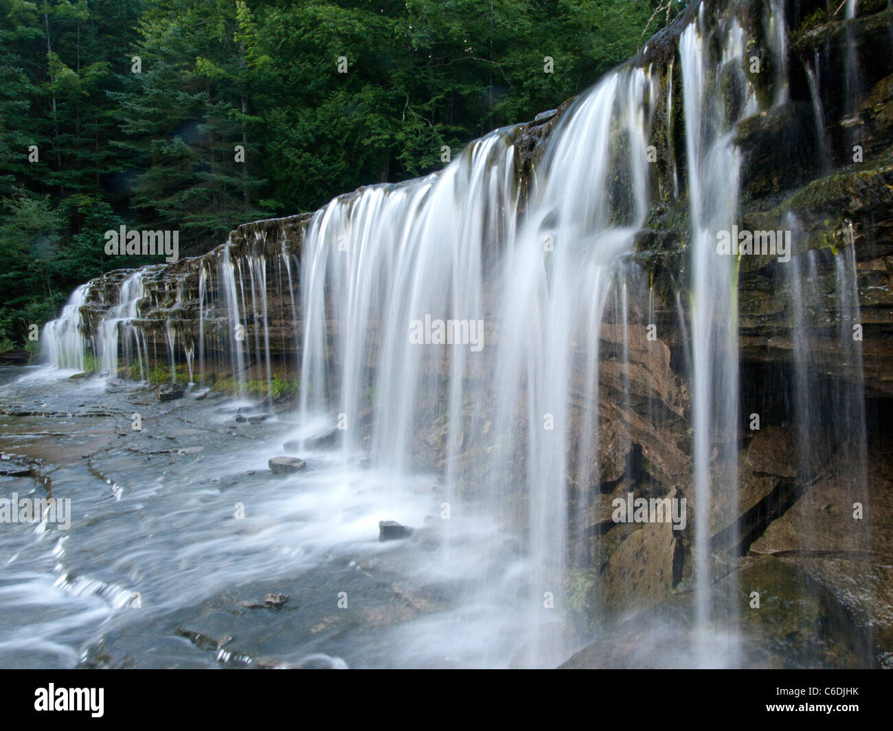 Au Train Upper Waterfalls in the Hiawatha Forest in Michigan's upper ...