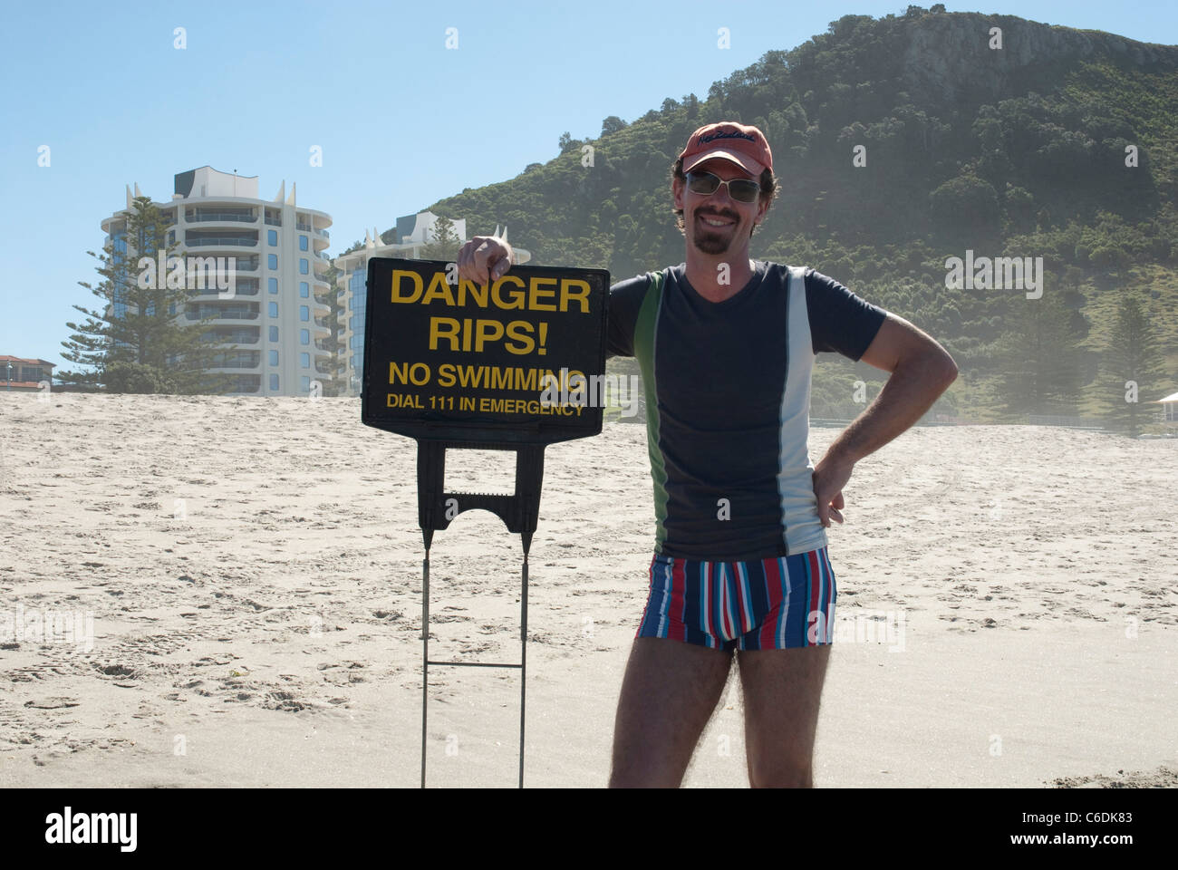 Sign warning of rips hi-res stock photography and images - Alamy