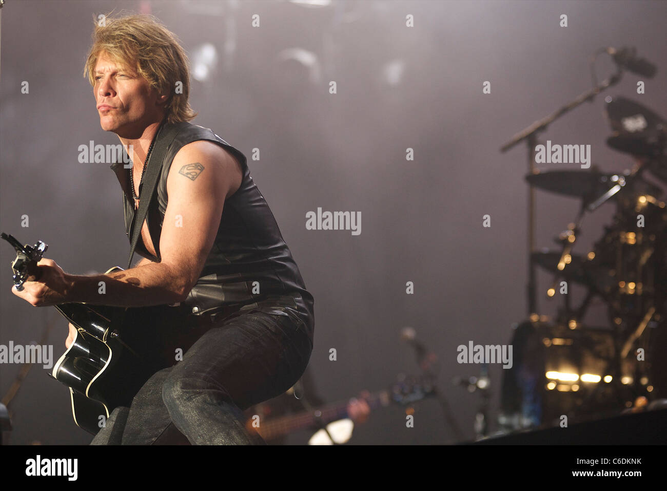 Jon Bon Jovi American Rock Band Bon Jovi Performing Live In Concert At ...