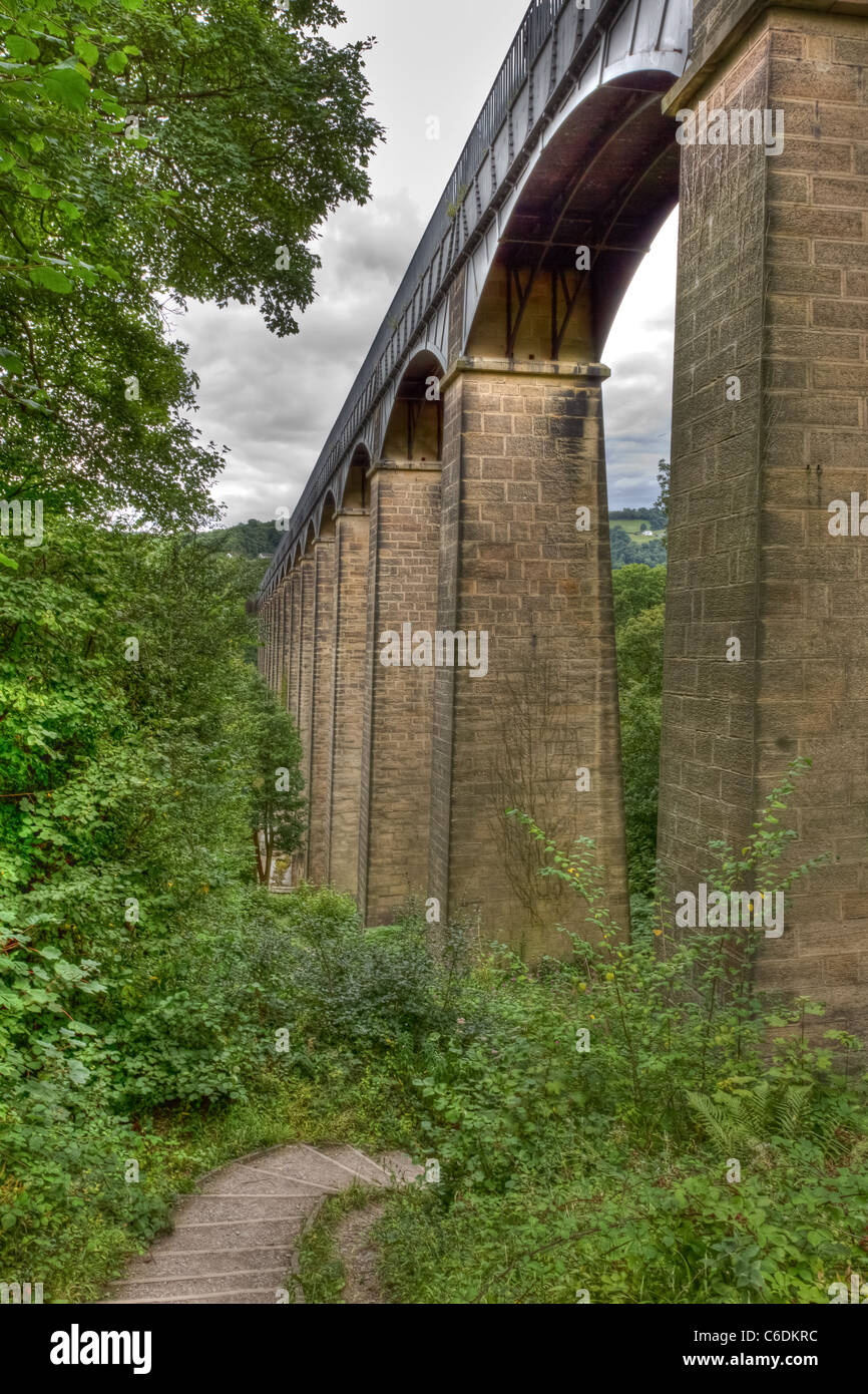 Pontcysyllte Aqueduct on the Llangollen canal near Trefor North Wales. Stock Photo