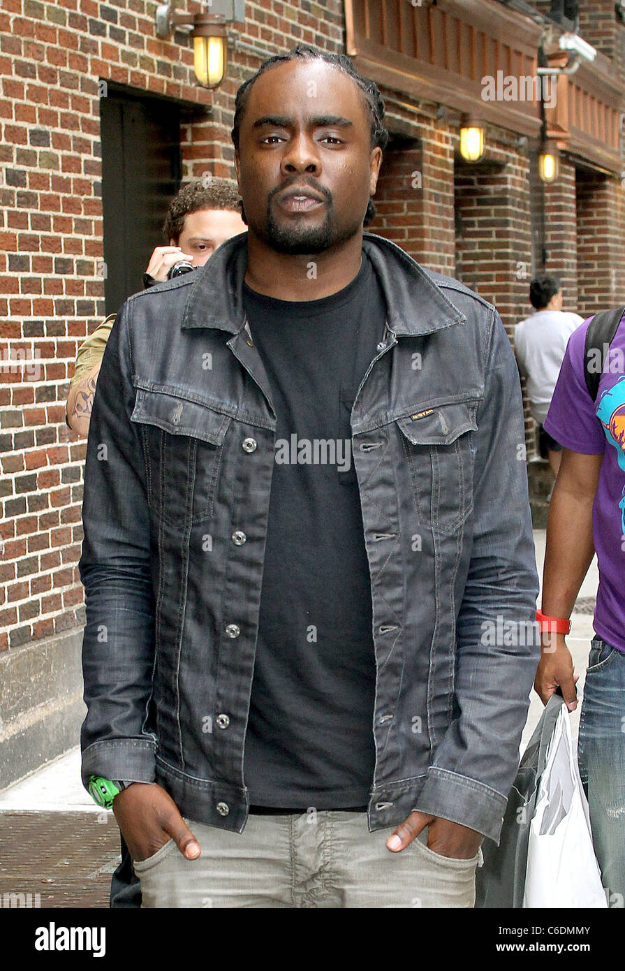 Rapper Wale outside the Ed Sullivan Theater for the Late Show with ...