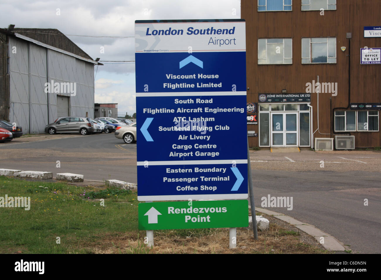 London Southend Airport bill board Stock Photo
