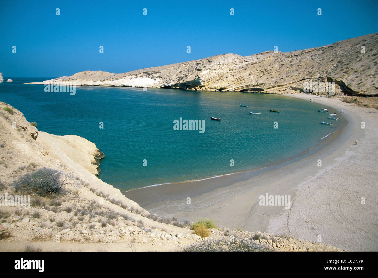 Einsamer Kuestenabschnitt, Strand, Muscat, Lonely coastline, beach, Muscat Stock Photo