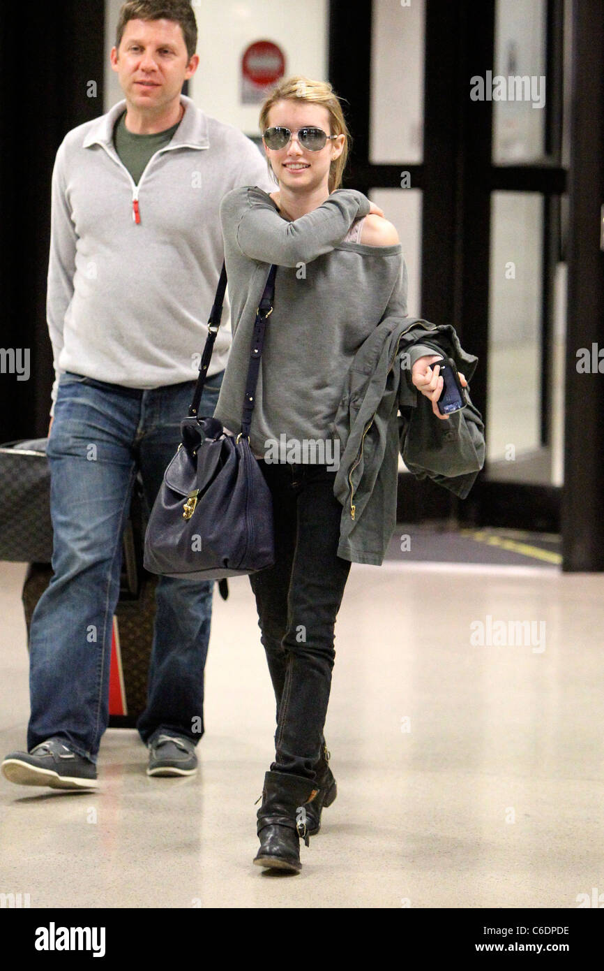 Emma Roberts arriving at LAX airport Los Angeles, California - 04.05.10