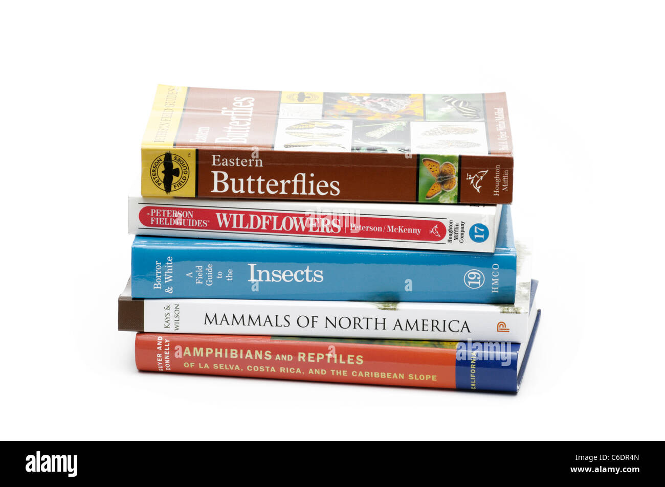 Books for identifying wildlife Stock Photo