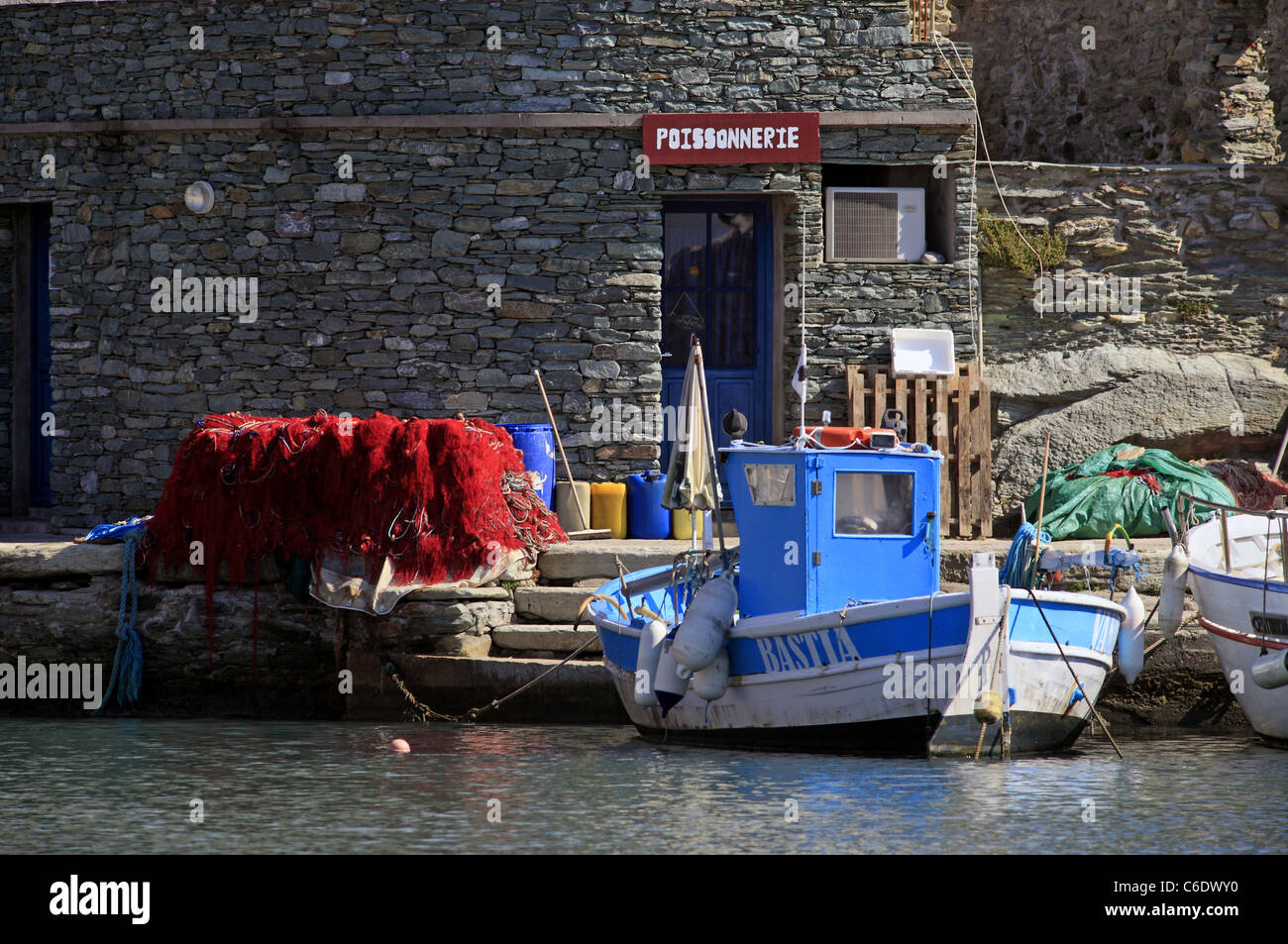 The fishing port of Centuri at the tip of Cap Corse, Corsica, France Stock Photo