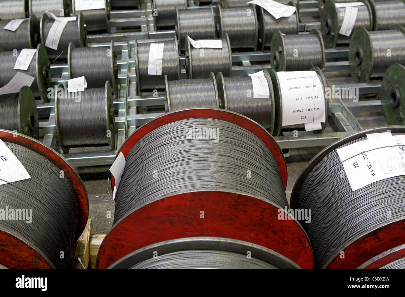 Pfeifer Drako wire rope factory, Muelheim an der Ruhr, Germany Stock Photo