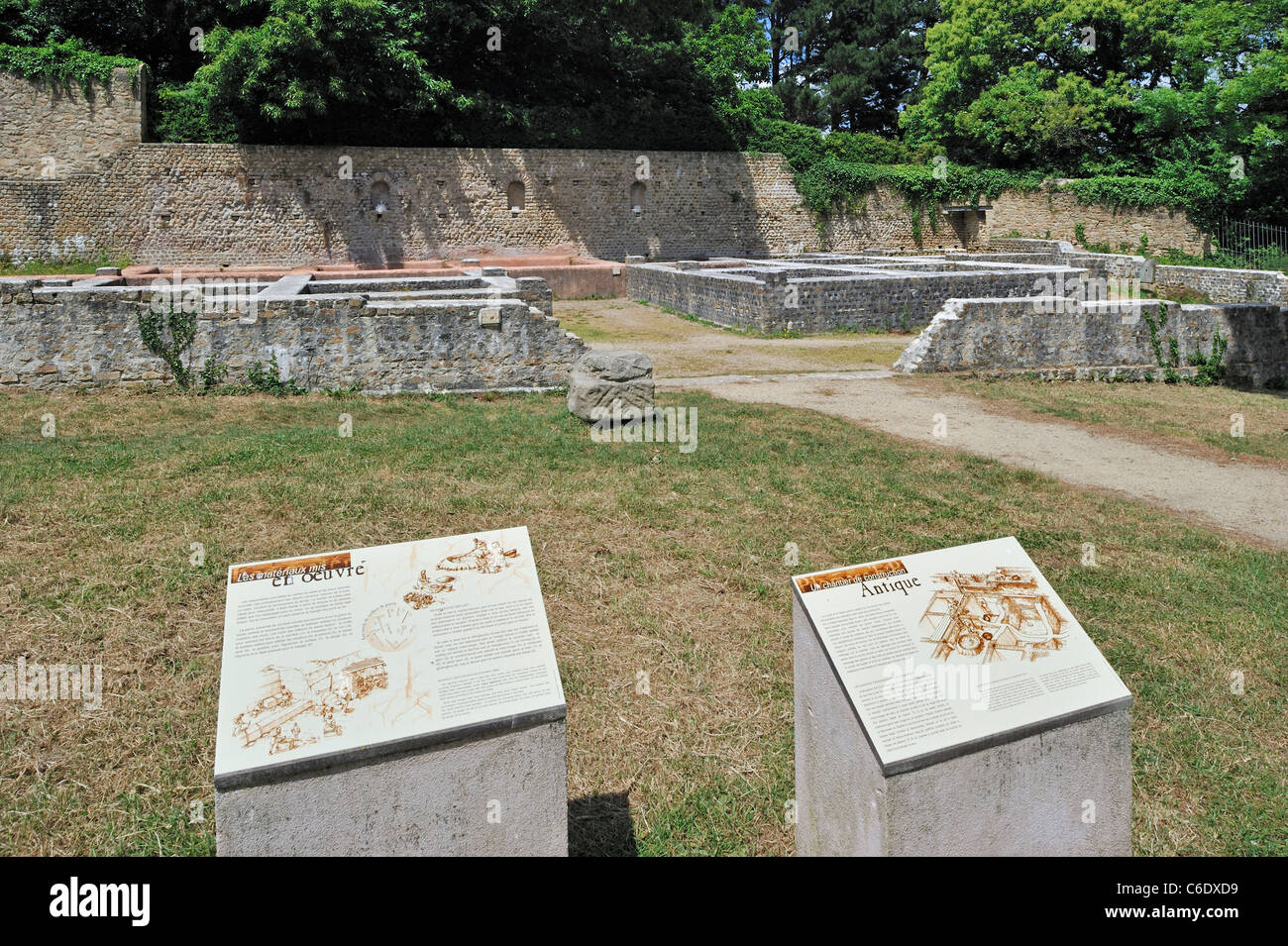 Roman ruins at Douarnenez, Finistère, Brittany, France Stock Photo