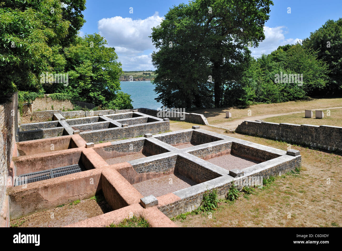 Roman ruins at Douarnenez, Finistère, Brittany, France Stock Photo Alamy
