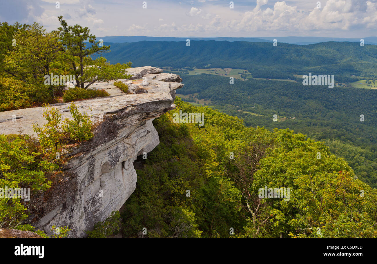 APPALACHIAN TRAIL, VIRGINIA, USA - McAfee Knob on Catawba Mountain, near city of Roanoke. Stock Photo