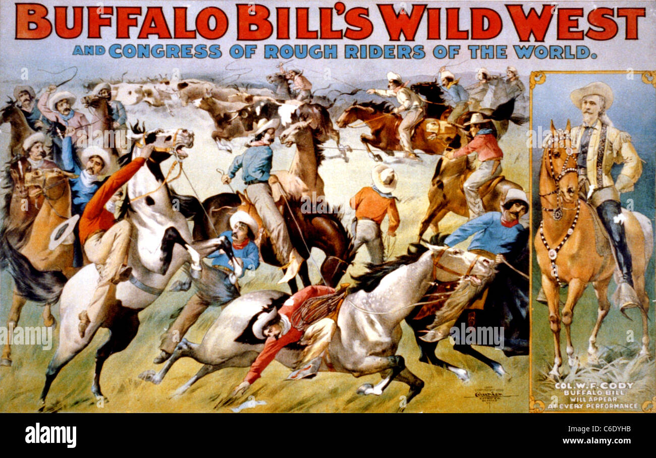 1890s Buffalo Bills Wild West Show Poster – Congress Of Rough Riders – 16x24 Reprint