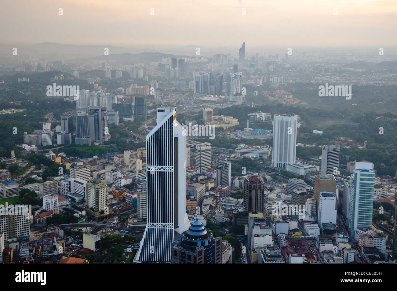 View from Menara TV Tower, the fourth largest telecommunications tower in the world, Kuala Lumpur, Malaysia, Southeast Asia Stock Photo