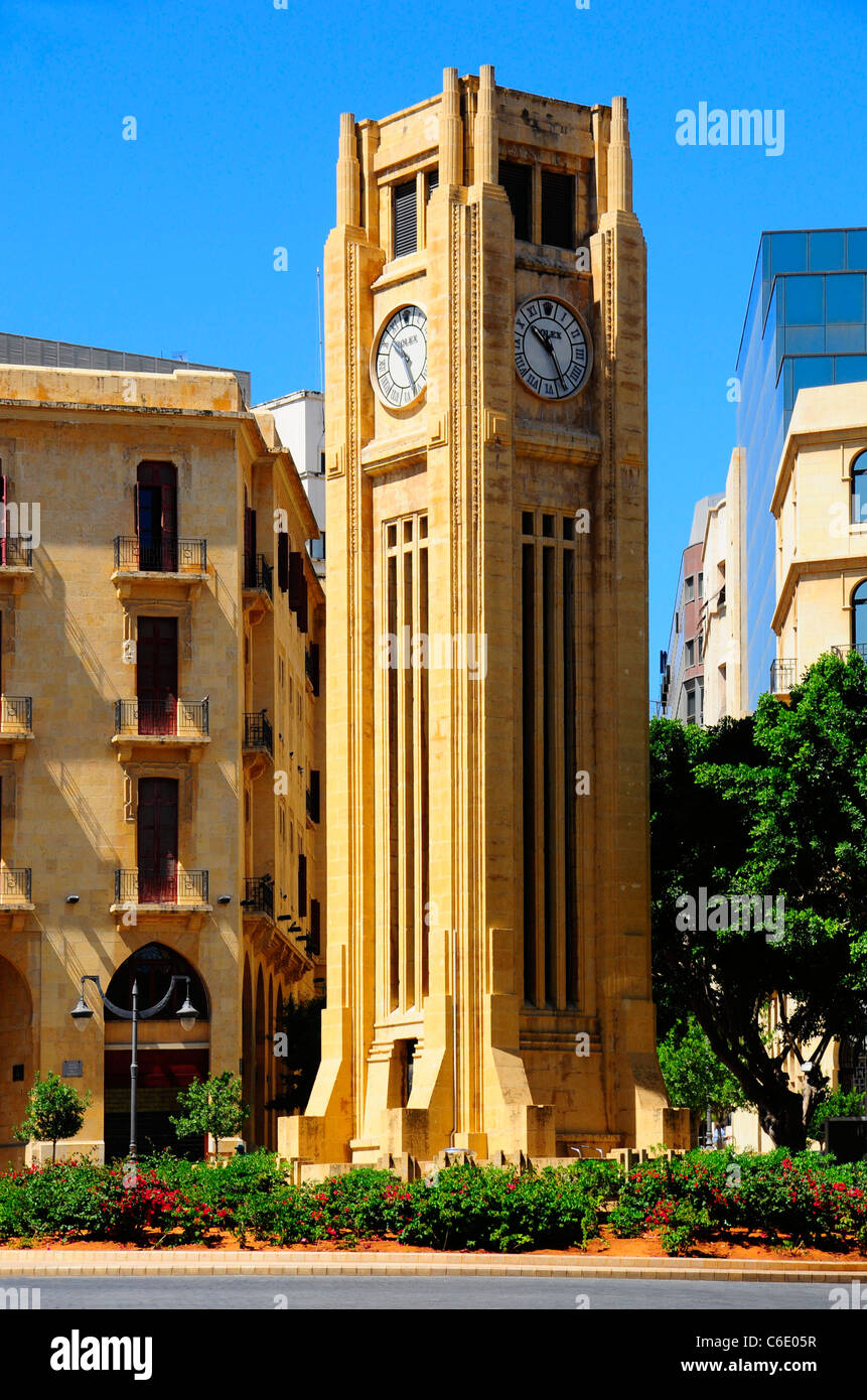 Etoile Square Clock tower. Beirut Down Town. Lebanon Stock Photo Alamy