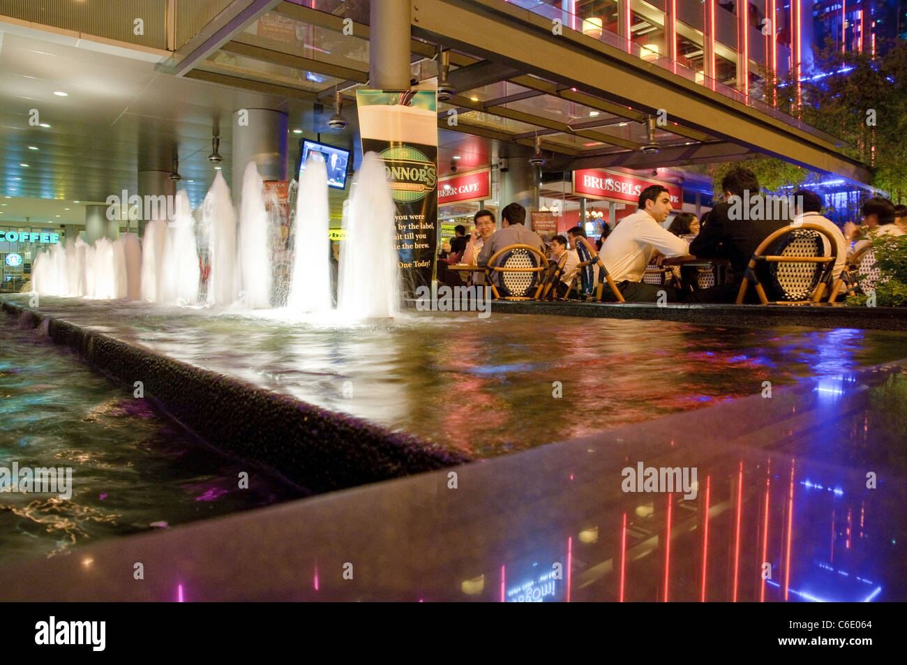 Street cafe at night, nightlife, Kuala Lumpur, Malaysia, Southeast Asia, Asia Stock Photo