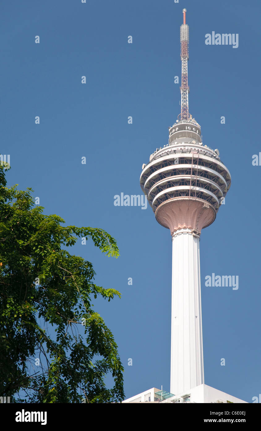 Menara TV Tower, the fourth largest telecommunications tower in the world, Kuala Lumpur, Malaysia, Southeast Asia, Asia Stock Photo