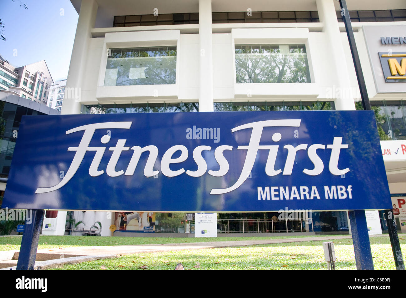 Billboard, Fitness First, Kuala Lumpur, Malaysia, Southeast Asia, Asia Stock Photo