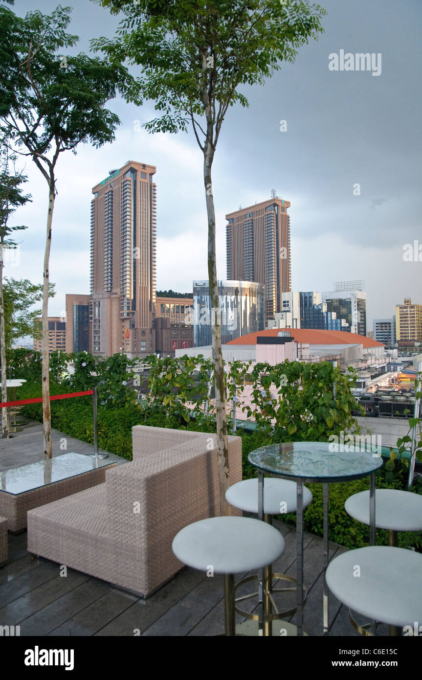 Bar on a roof terrace, Kuala Lumpur, Malaysia, Southeast Asia, Asia Stock Photo