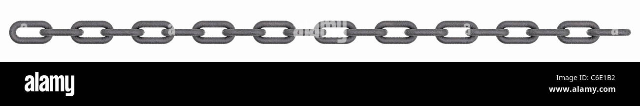 3d render of a metal chain isolated on a white background Stock Photo ...