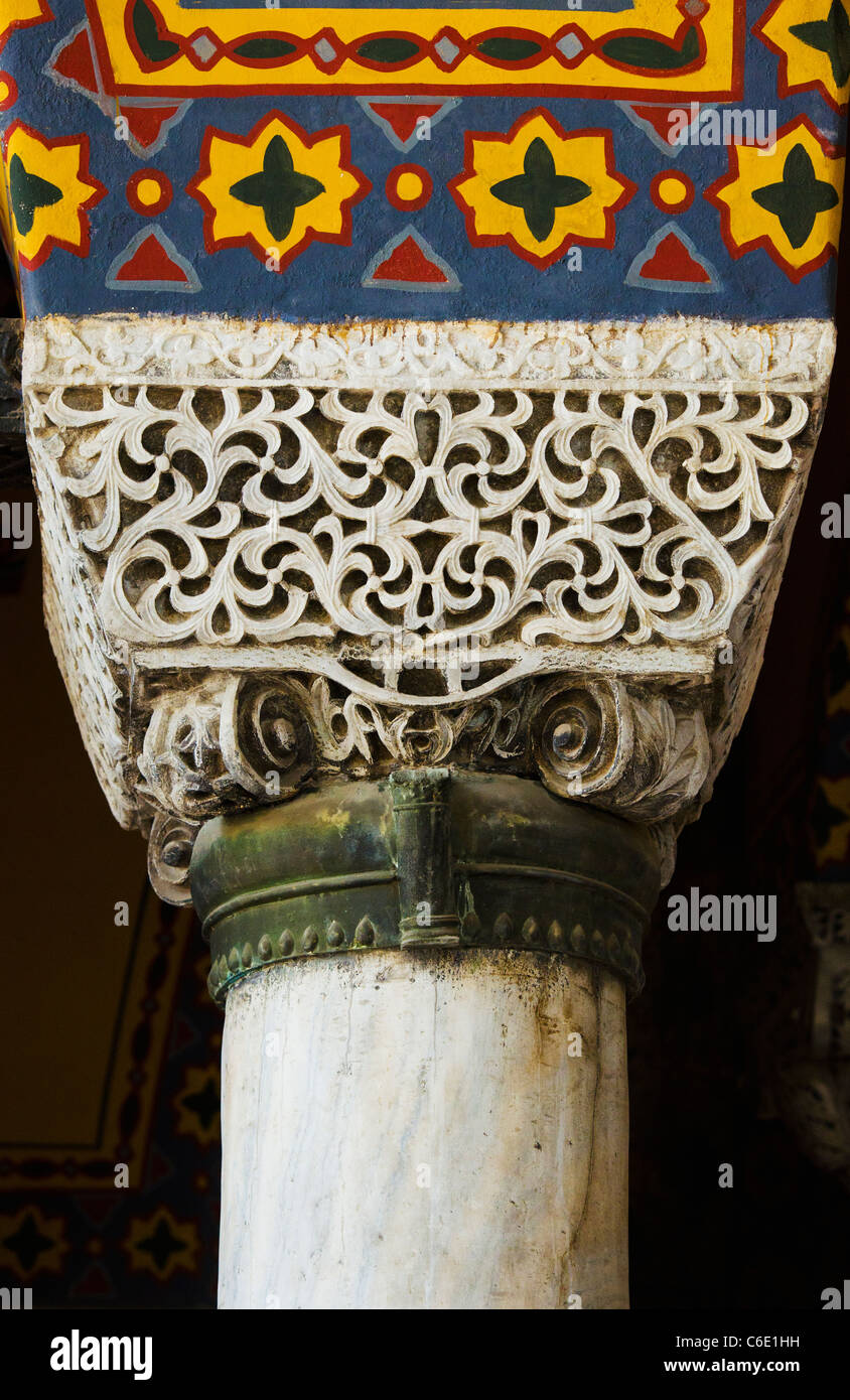 Turkey, Istanbul, Haghia Sophia Mosque column Stock Photo