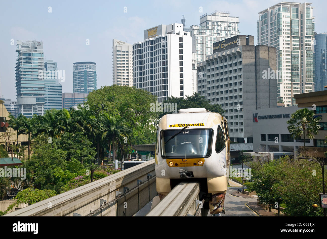 Monorail, Kuala Lumpur, Malaysia, Southeast Asia, Asia Stock Photo