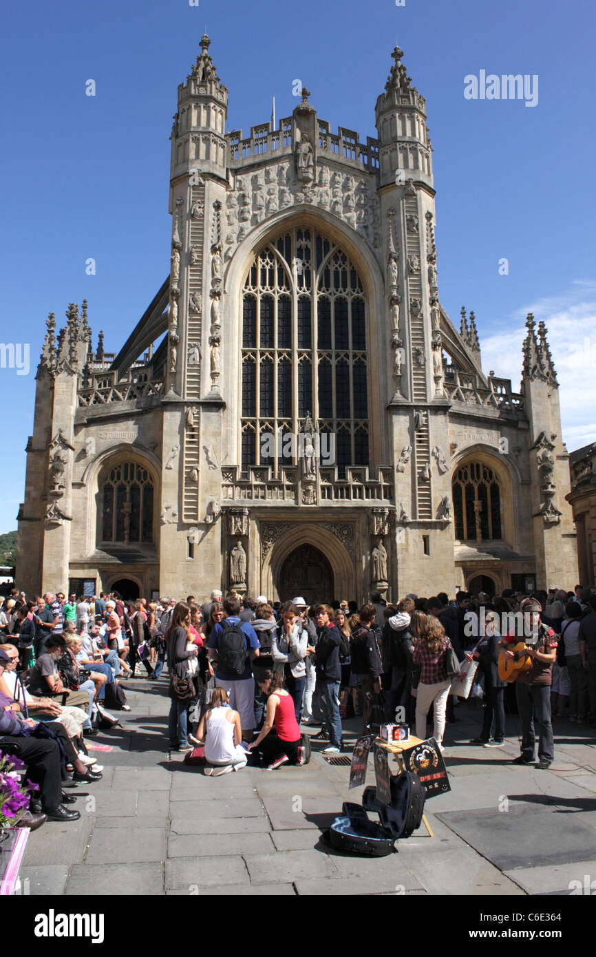West Front of Bath Abbey Somerset Stock Photo - Alamy