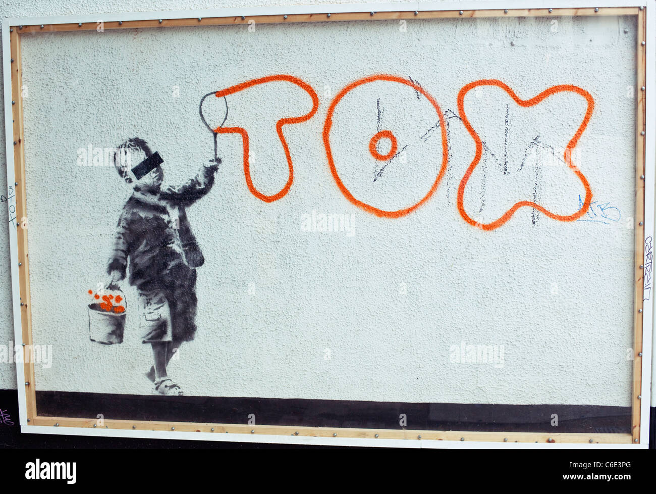 Tox Stencil graffiti by Banksy, Camden, London, England, UK, GB Stock ...