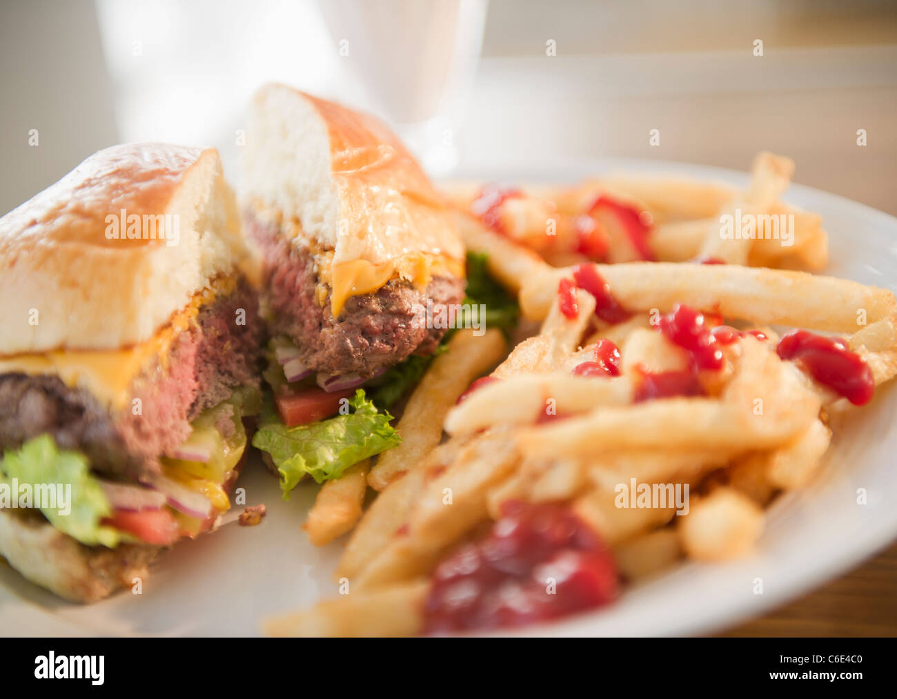 USA, New Jersey, Jersey City, Close up of fast food Stock Photo