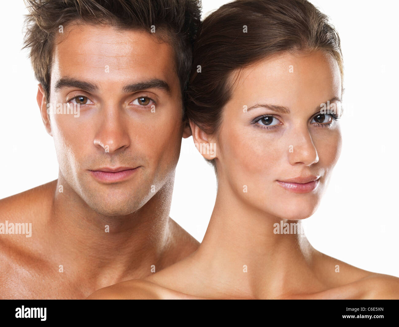 Head shoulders attractive young Cut Out Stock Images & Pictures - Alamy