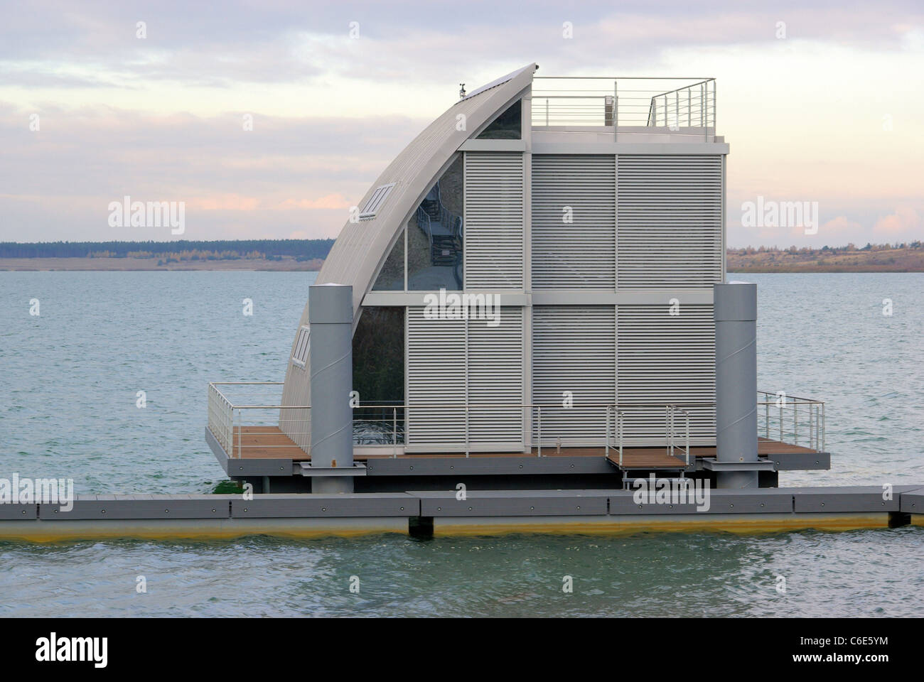 Schwimmendes Haus - swimming house 10 Stock Photo