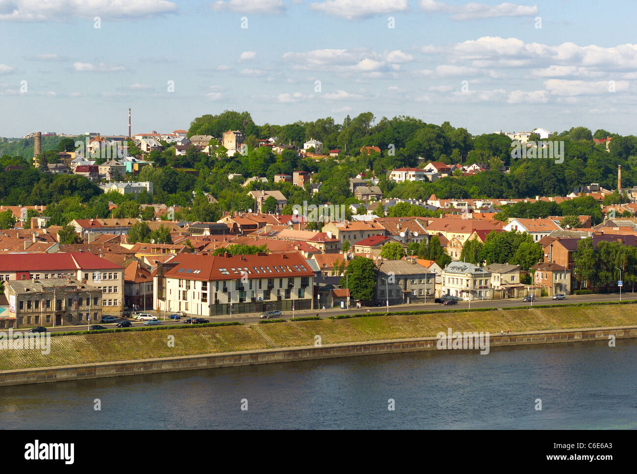 Kaunas, Lithuania, City, Cityscape, Urban Landscape, Old town, Nemunas, Lietuva, miestas, panorama, senamiestis, Irtas, Zmuida Stock Photo