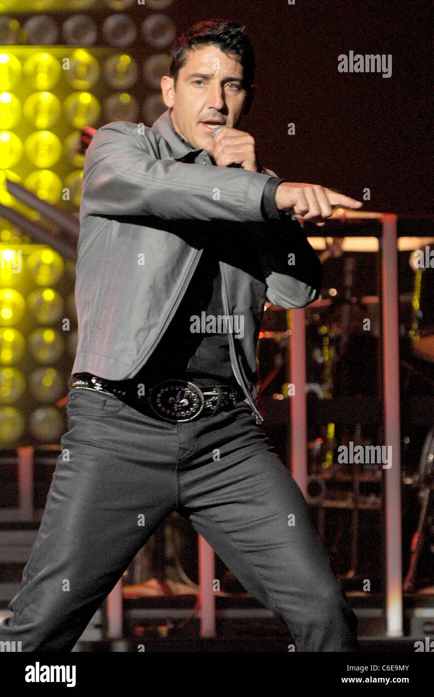 Jonathan Knight New Kids on The Block performing live on stage during ...