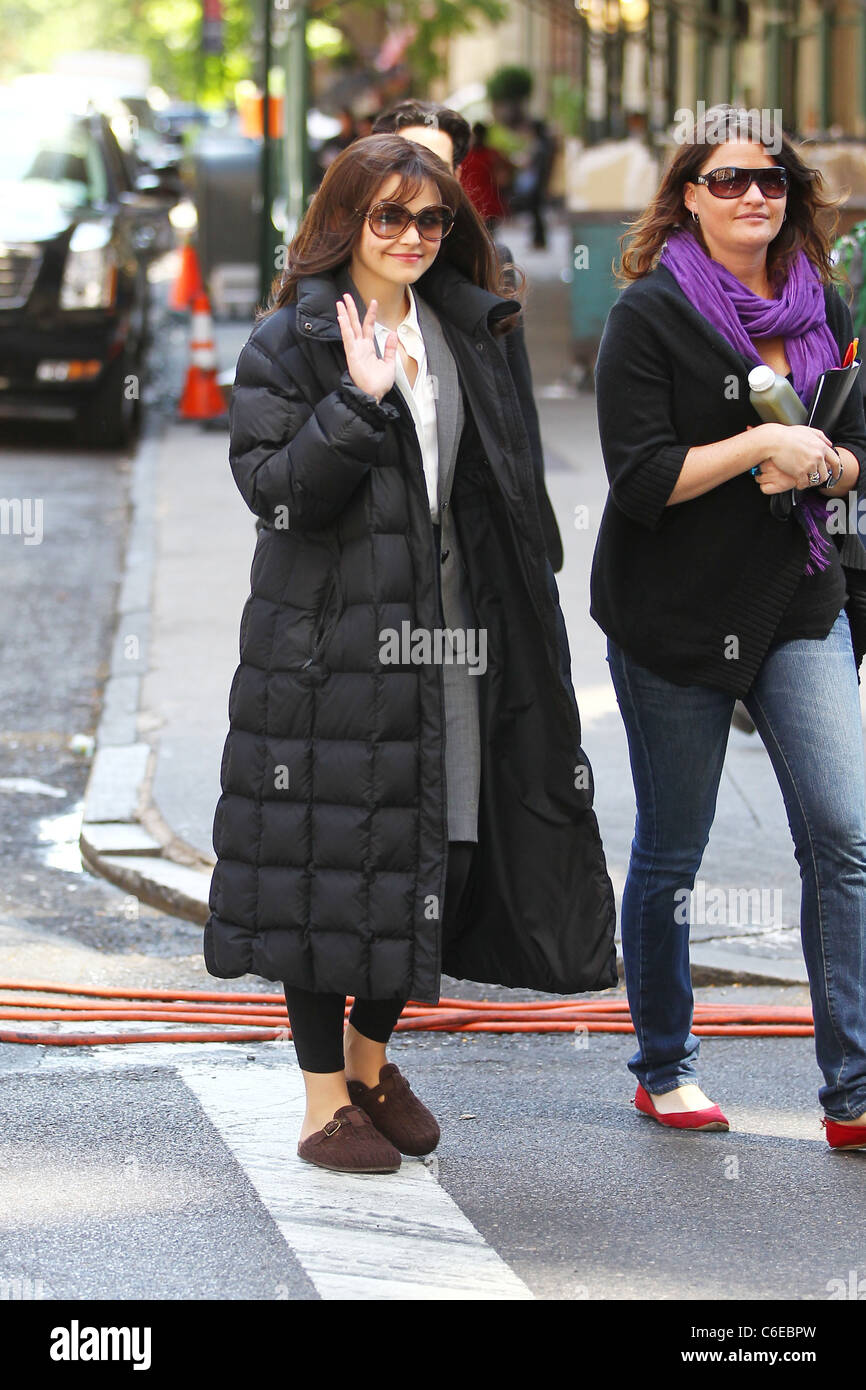 Ginnifer Goodwin filming on the set of her new movie 'Something